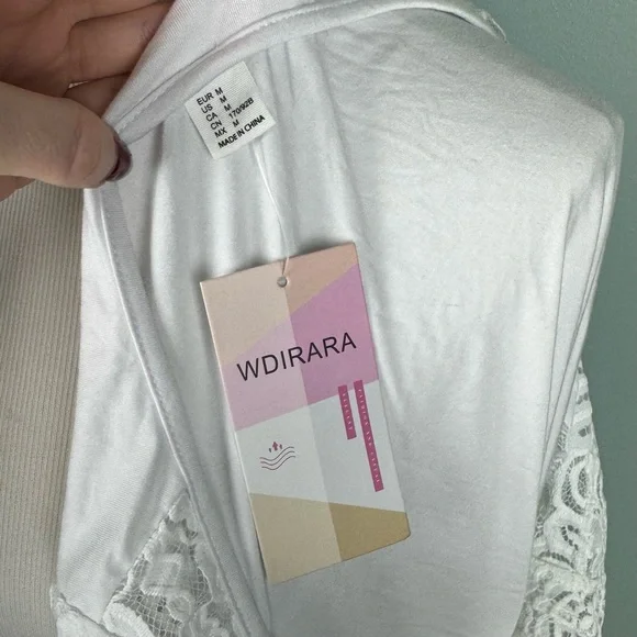 White Lace Sheer Bodysuit - Picture 7 of 7